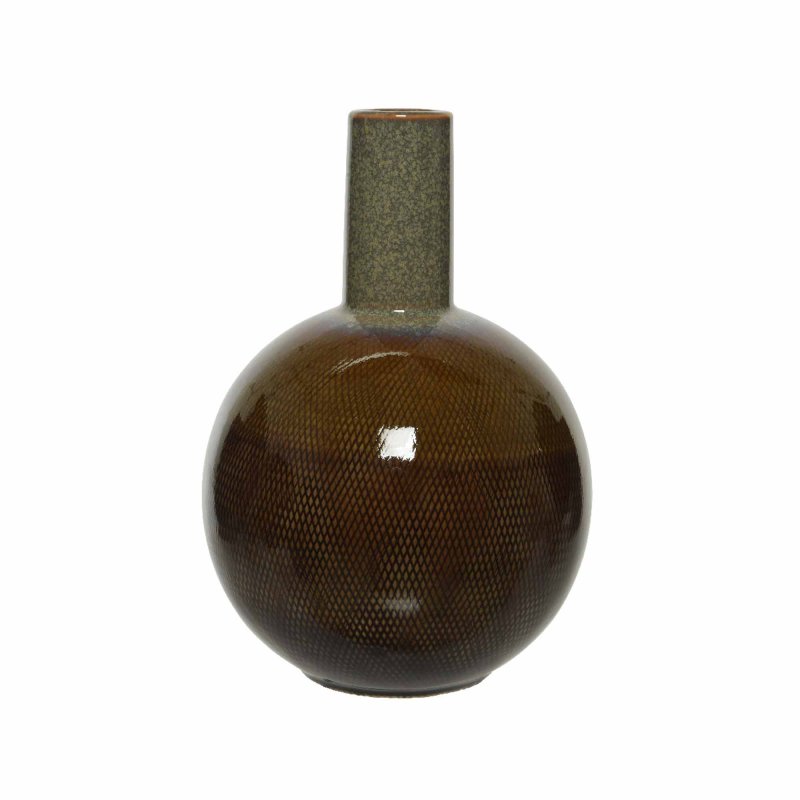 Kaemingk Brown Stone Vase H31cm