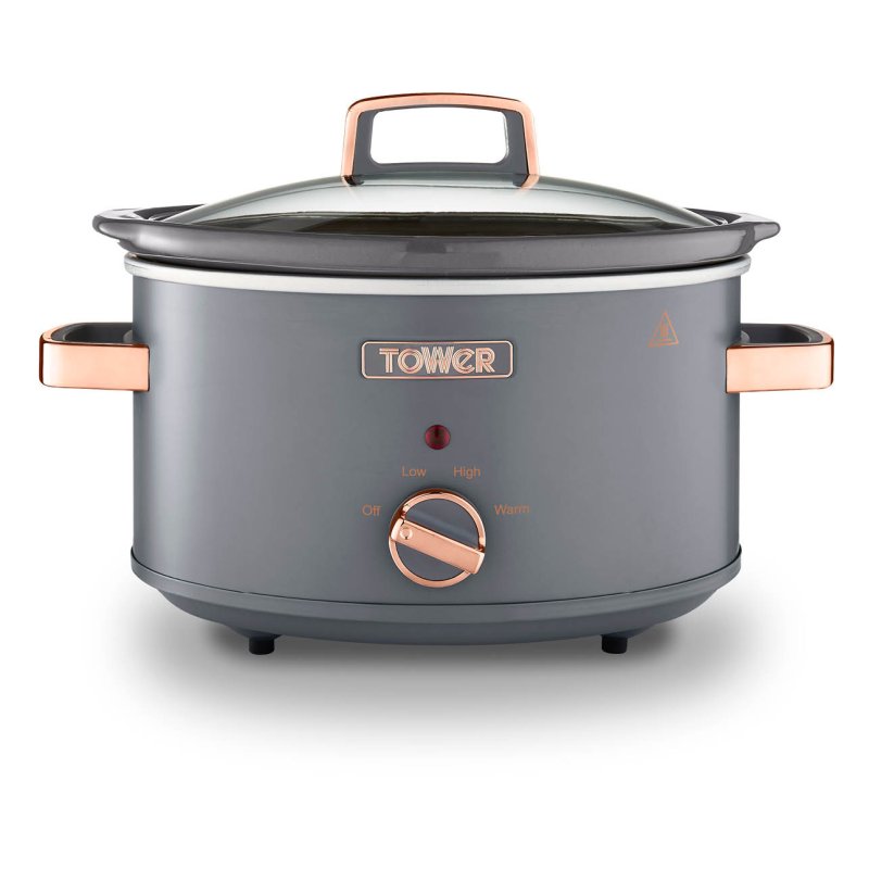 Tower Caveletto Grey 3.5L Slow Cooker Aldiss of Norfolk