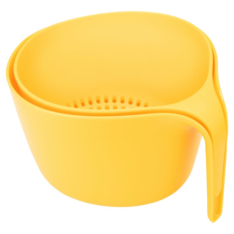 Captivate Fusion Twist Mixing Bowl & Colander Set Yellow