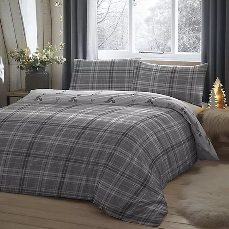 Derwent Grey Single Duvet Set Aldiss of Norfolk