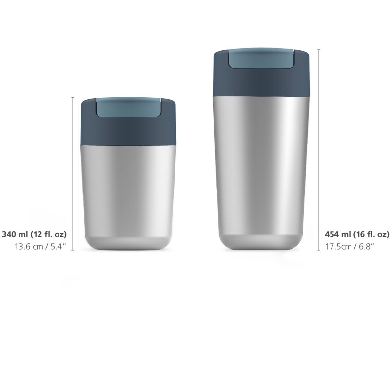 Sipp™ Travel Mug with Hygienic Lid - Stainless-steel | Joseph Joseph