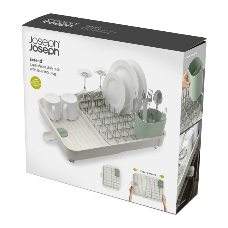 Joseph Joseph Light Stone Sage Extend expandable Dish Rack - Aldiss