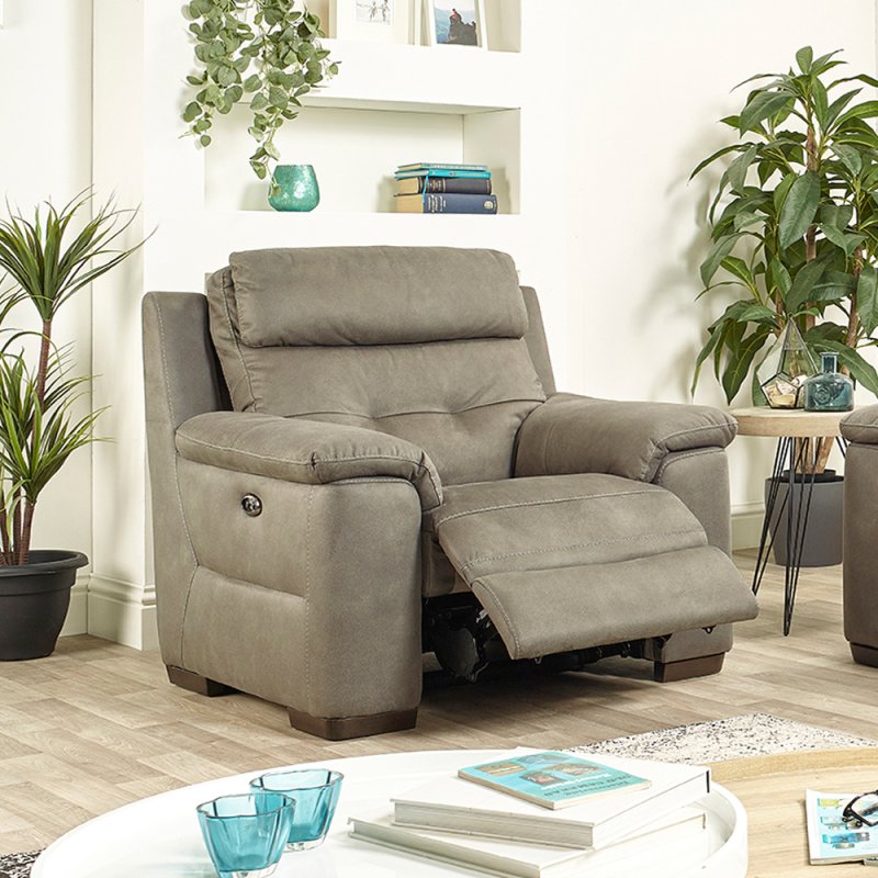 HTL Aries Power Recliner Chair in Charcoal Grey