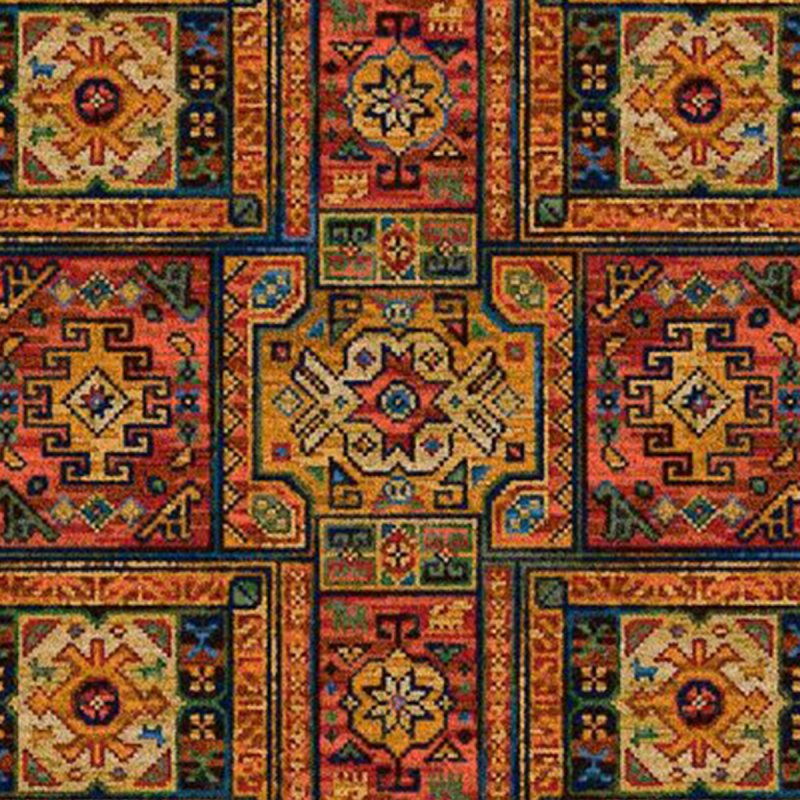 Ulster Glenavy In Ethnic Panel Rust Carpet