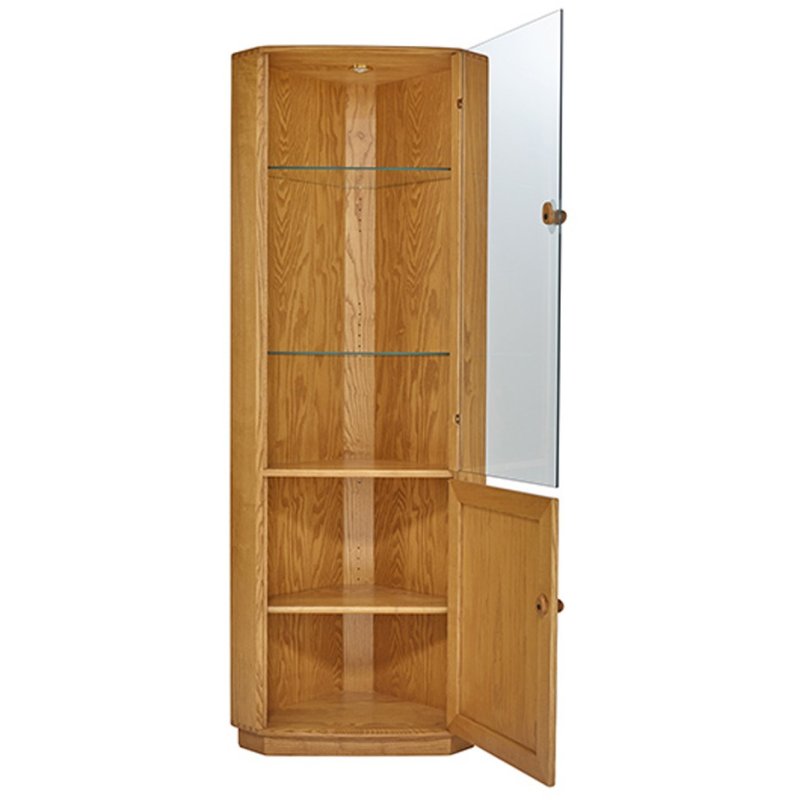 Ercol Windsor Corner Display Cabinet Aldiss of Norfolk
