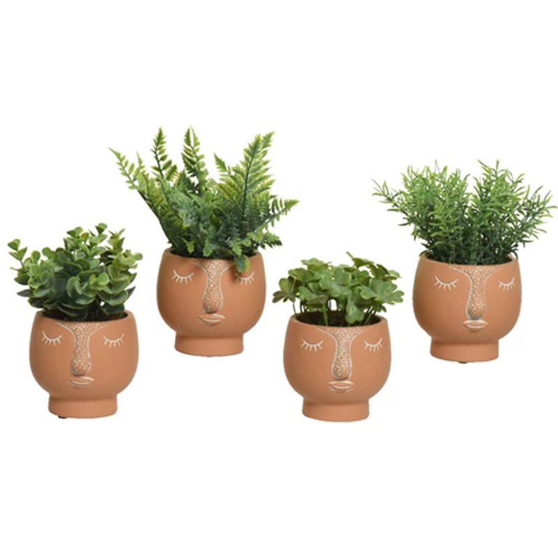 Kaemingk Faux Plants in Face Planters