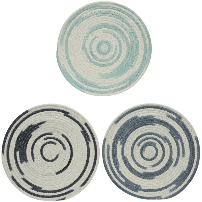 Kaemingk Circular cotton patterned placemat