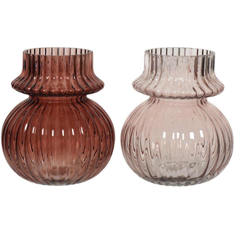 Kaemingk Pink Glass Vase