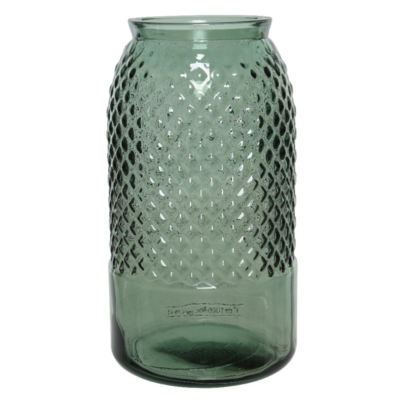Kaemingk Green Diamond recycled glass Vase