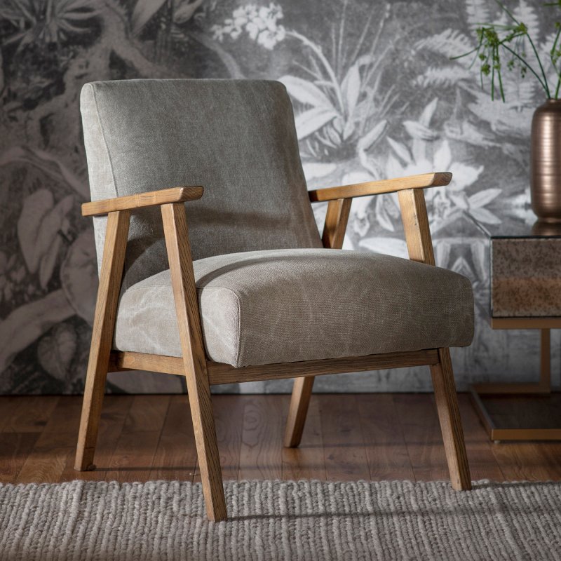 Gallery Direct Quebec Accent Chair in Pebble linen