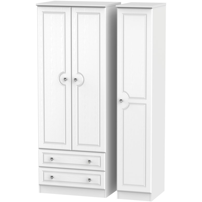 Krystal Tall Triple 2 Drawer Wardrobe