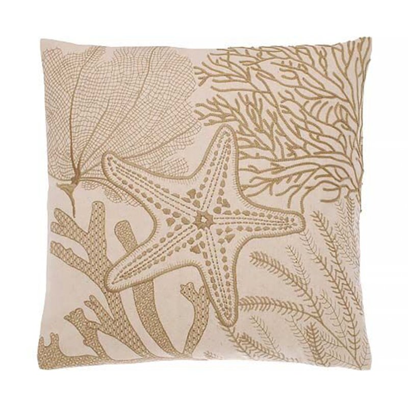 Walton & Co Walton & Co Embroidered Shoreline Cushion Natural