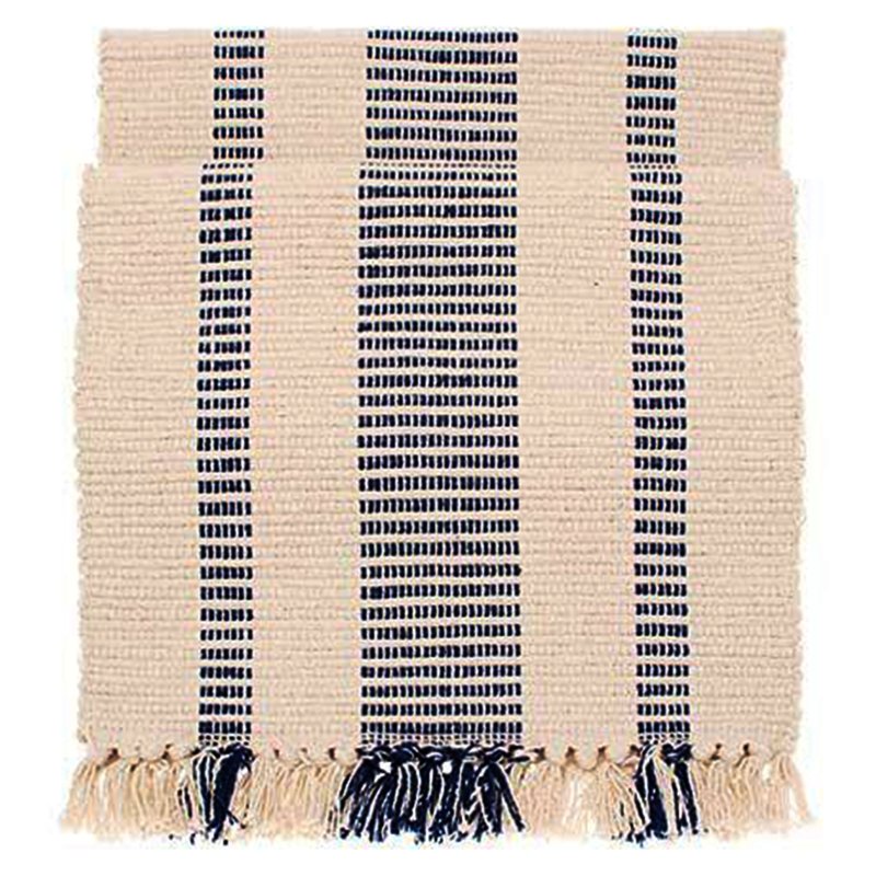Walton & Co Walton & Co Recycled Cotton Stripe Runner Slate Blue