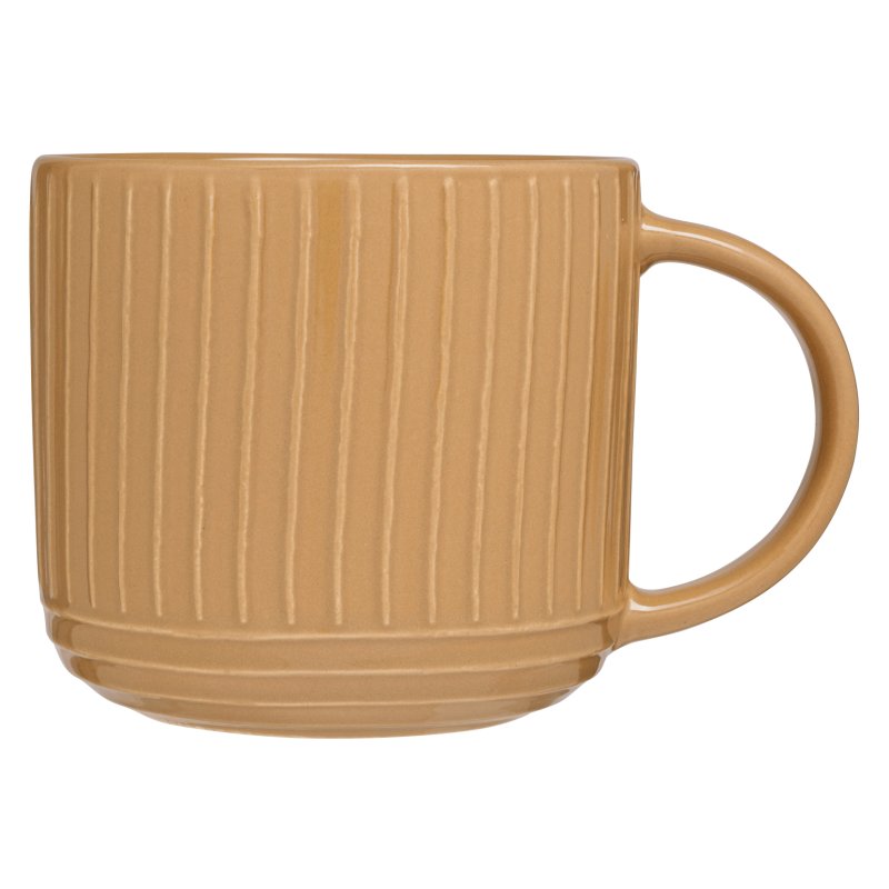 Siip embossed lines mug tan