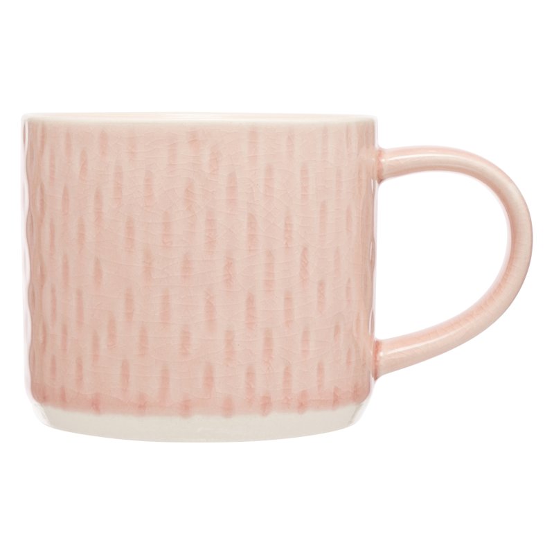Siip embossed teardrop mug pink