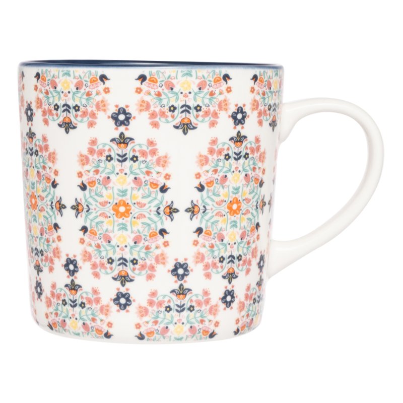 Siip folk floral geo mug