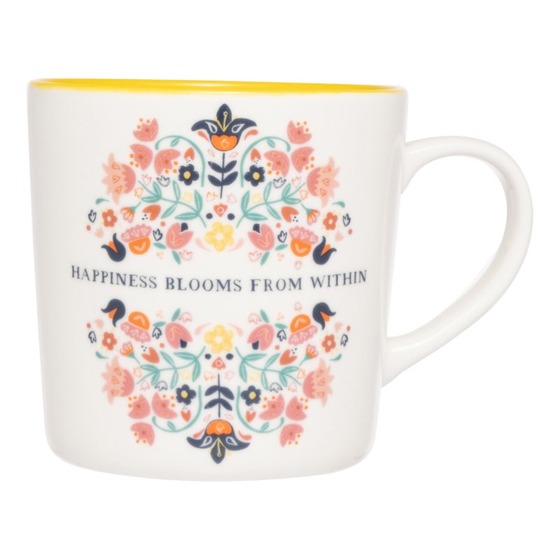 Siip folk floral happy blooms mug