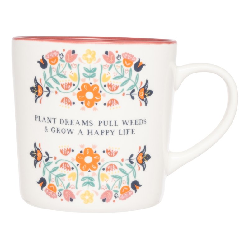 Siip folk floral plant dreams mug