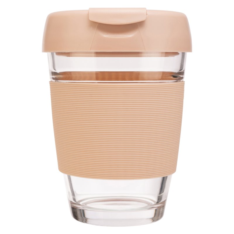 Siip glass travel mug pink