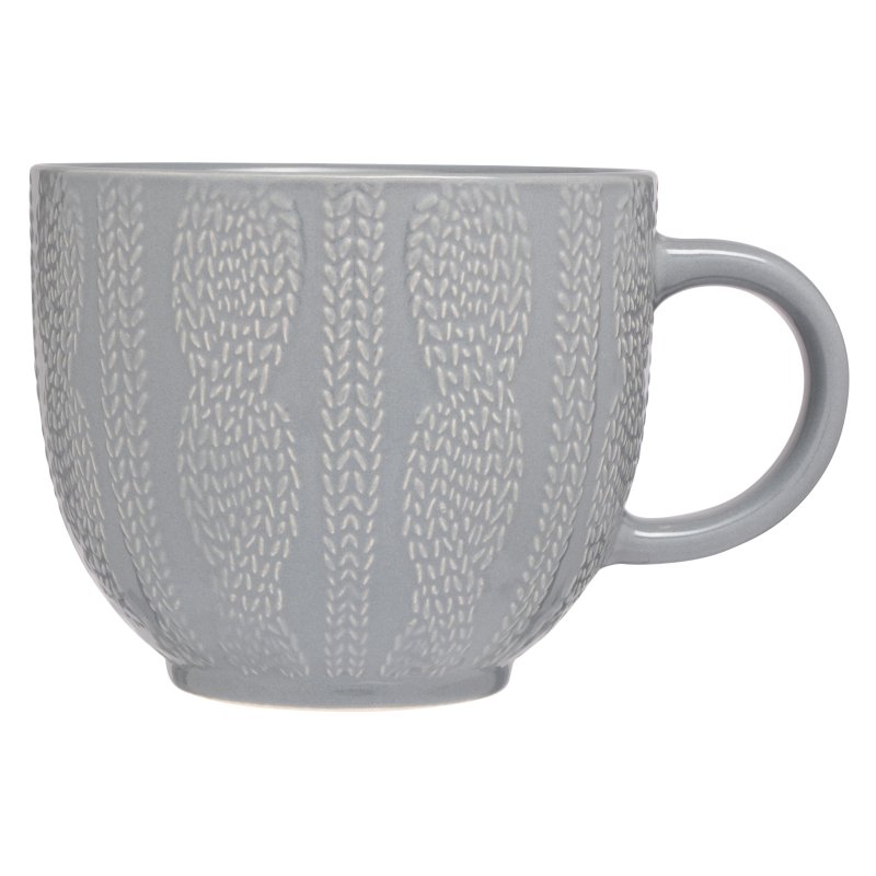 Siip embossed knit mug grey
