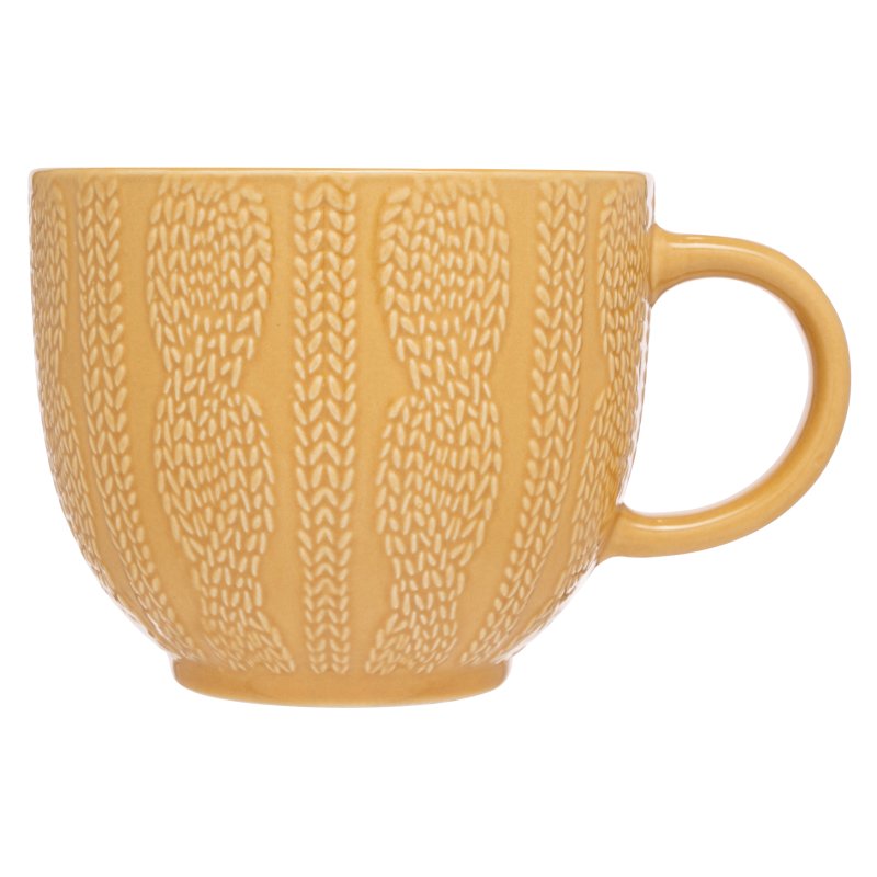 Siip embossed knit mug mustard