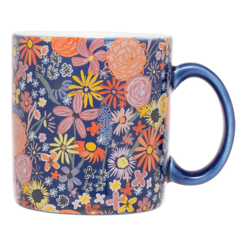 Siip posy floral mug navy