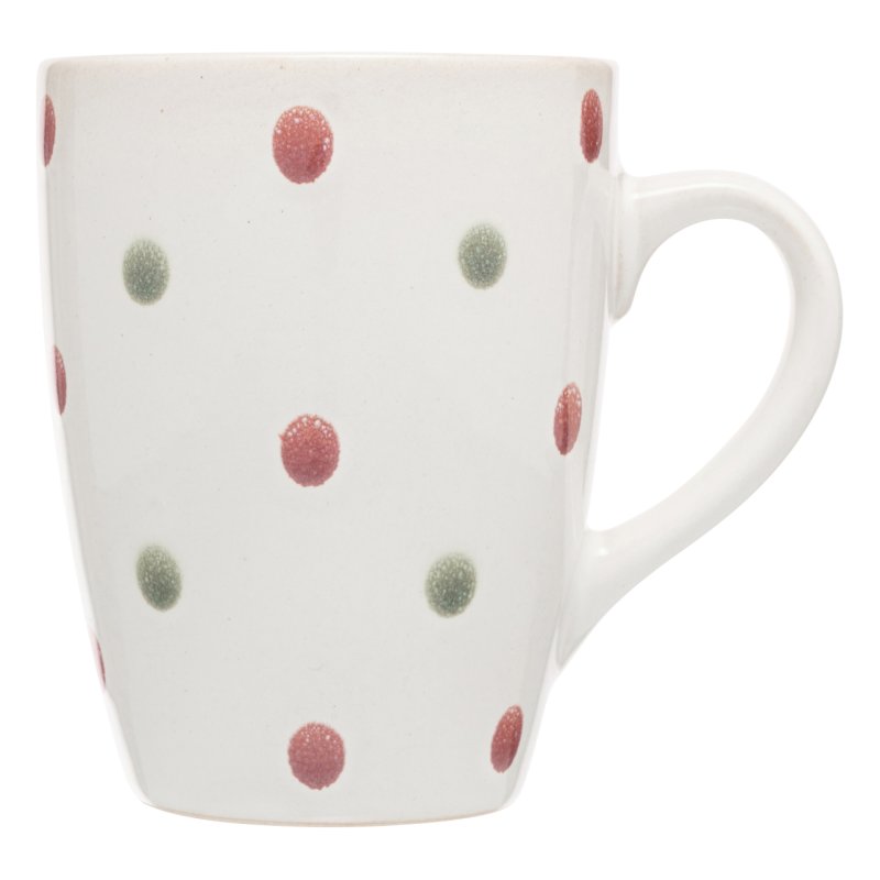 Siip reactive glaze spot mug green & red