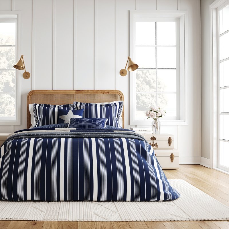 Helena Springfield Helena Springfield Hamptons Stripe Navy and White Single Duvet Cover Set