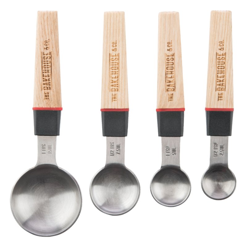 Bakehouse Stainless Steel 4 Piece measuring spoon set