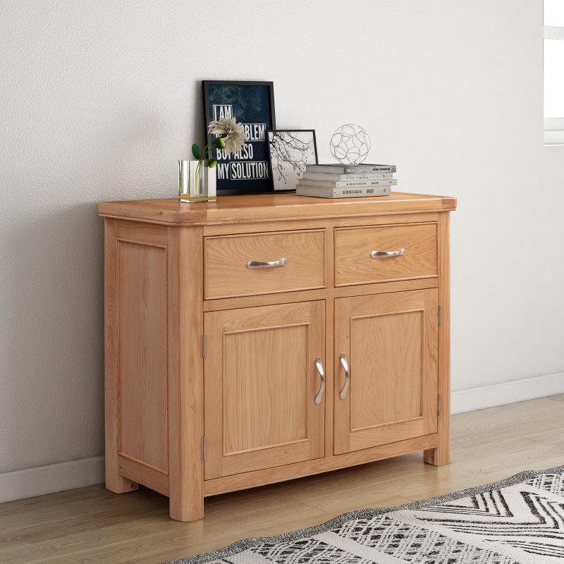 Papaya Gloucester Oak 2 Door 2 Drawer Sideboard