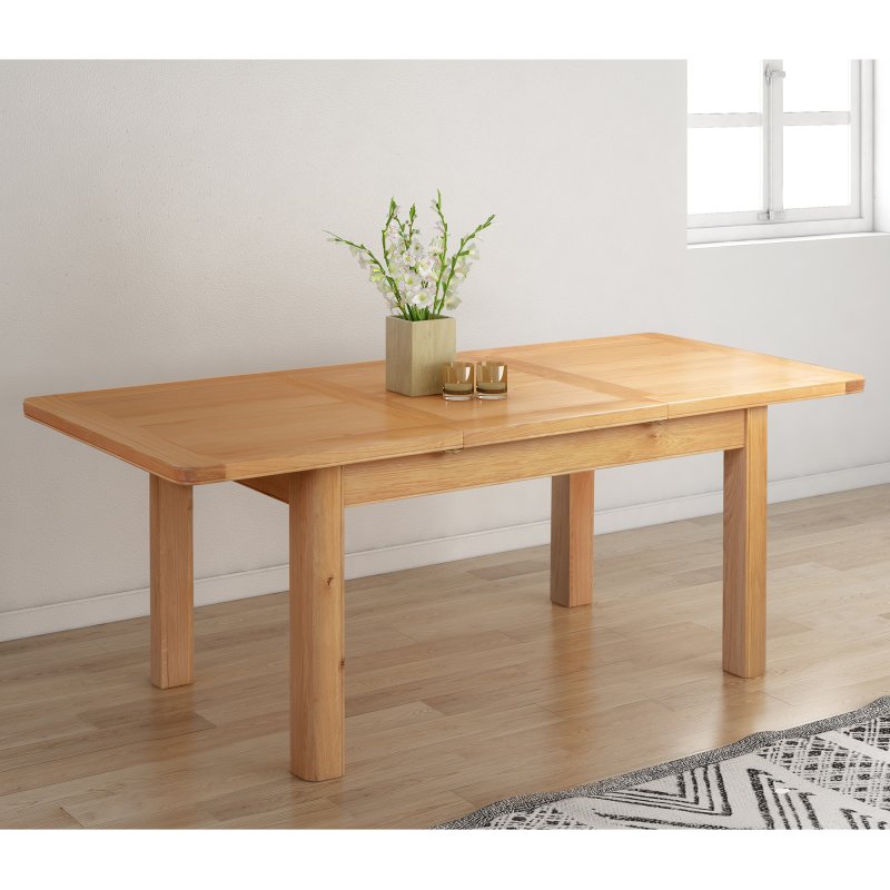 Papaya Gloucester Oak 1.4m extending dining table