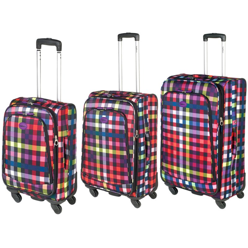 Highbury Unique Multi Box Ultra Light Weight Luggage trio on a white background