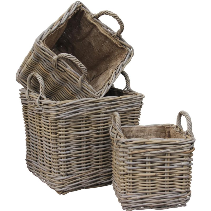 Glenweave Glenweave Square Small Log Basket