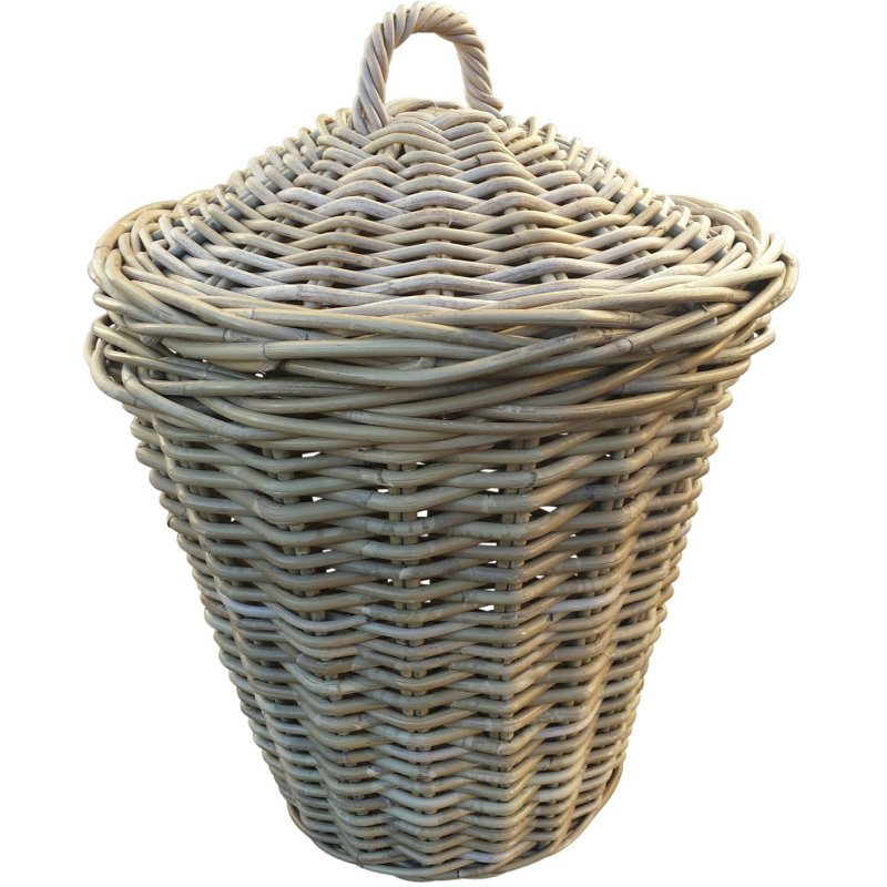 Glenweave Glenweave Round Laundry Basket with Lid & Ear Handle