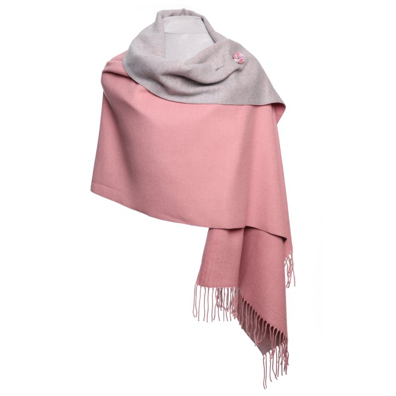 Zelly Zelly Pink Pashmina & Pin Scarf