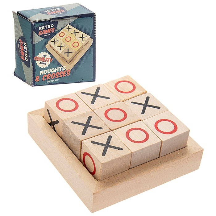 The Retro Games Noughts and Crosses on a white background with box