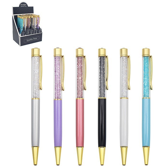 Sparke Satin Glitter Pens- 5 different coloured pens, grey, purple, red, black, white, blue