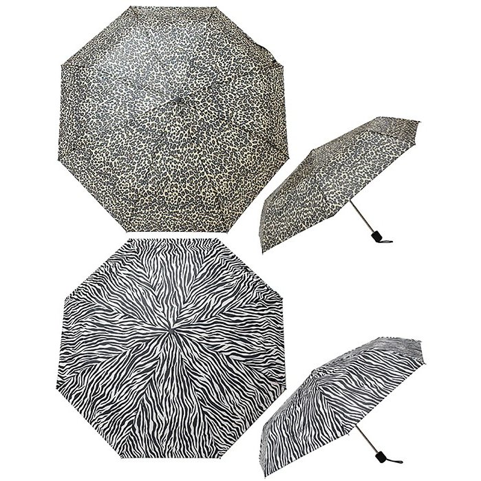 Animal Print Folding Umbrella on a white background