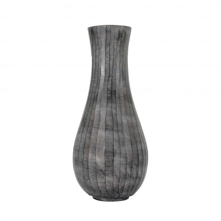 Gallery Direct Gallery Direct Enya Fluted Vase Large Antique Grey