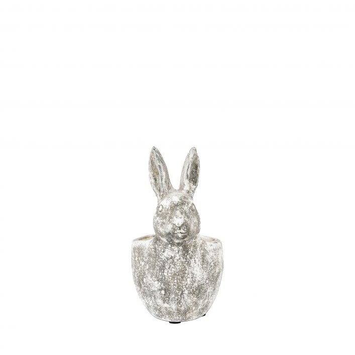 Gallery Direct Gallery Direct Bunny Pot Small Distressed White