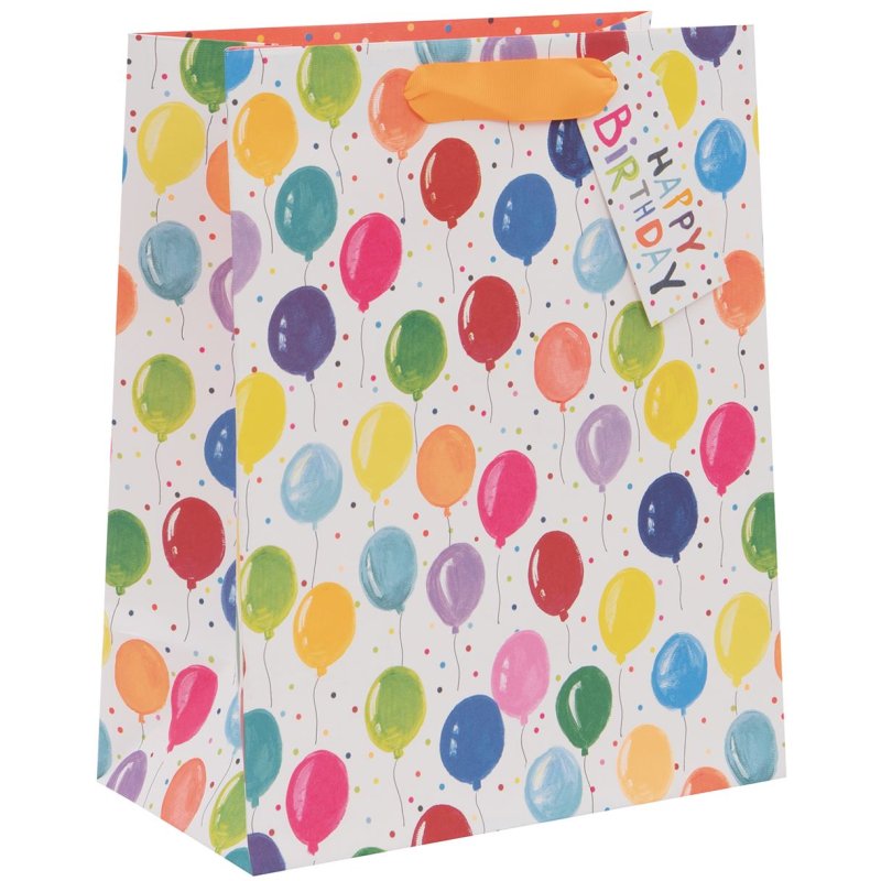 Glick Large Birthday Balloon Gift Bag on a white background