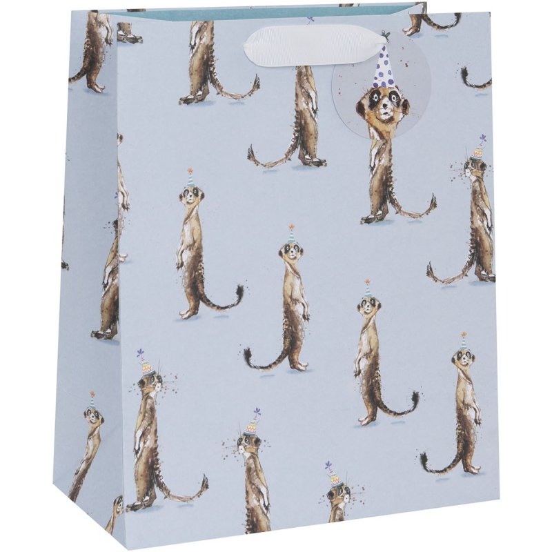 Glick Large Meerkat Gift Bag on a white background