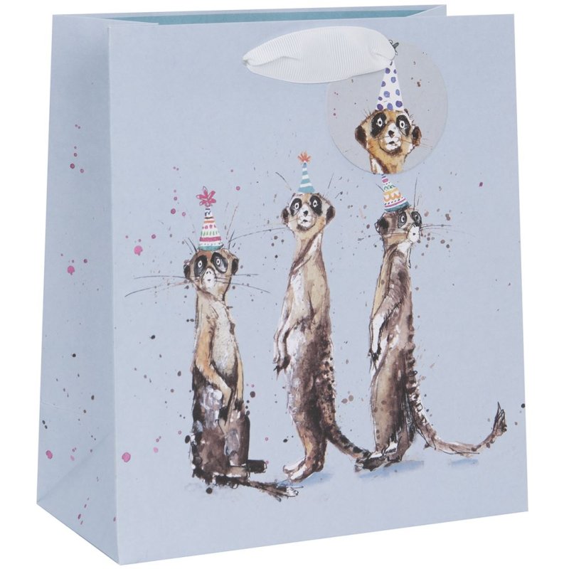 Glick Medium Meerkat Gift Bag on a white background