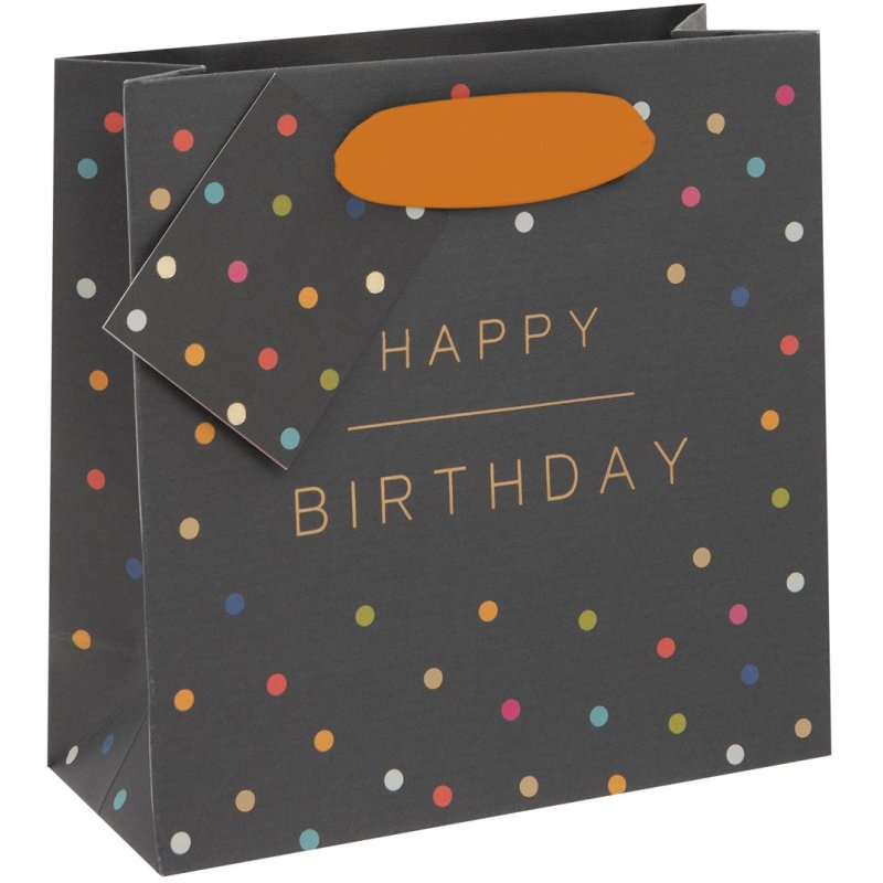 Glick Small Spotted Happy Birthday Gift Bag on a white background