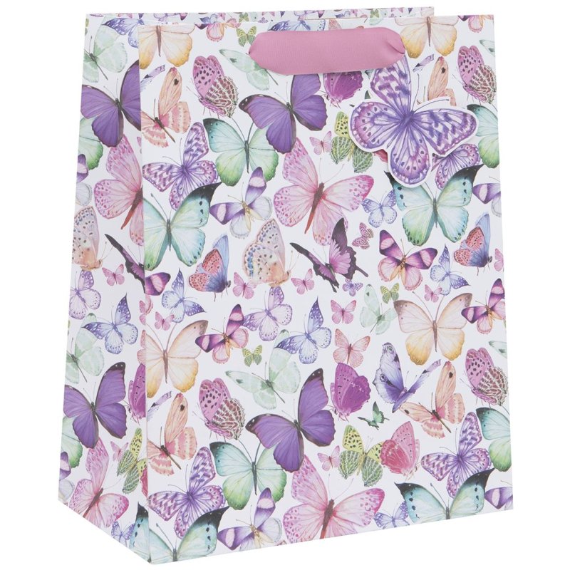 Glick Large Butterfly Gift Bag on a white background