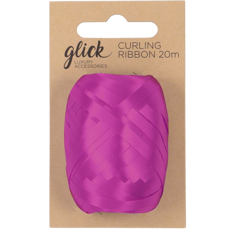 Glick Hot Pink Curling Ribbon packaging on a white background