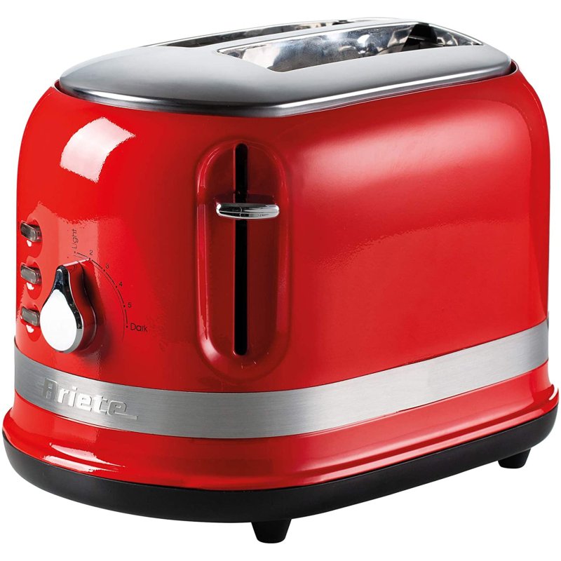 Ariete Moderna 2 Slice Toaster Red Angled Shot