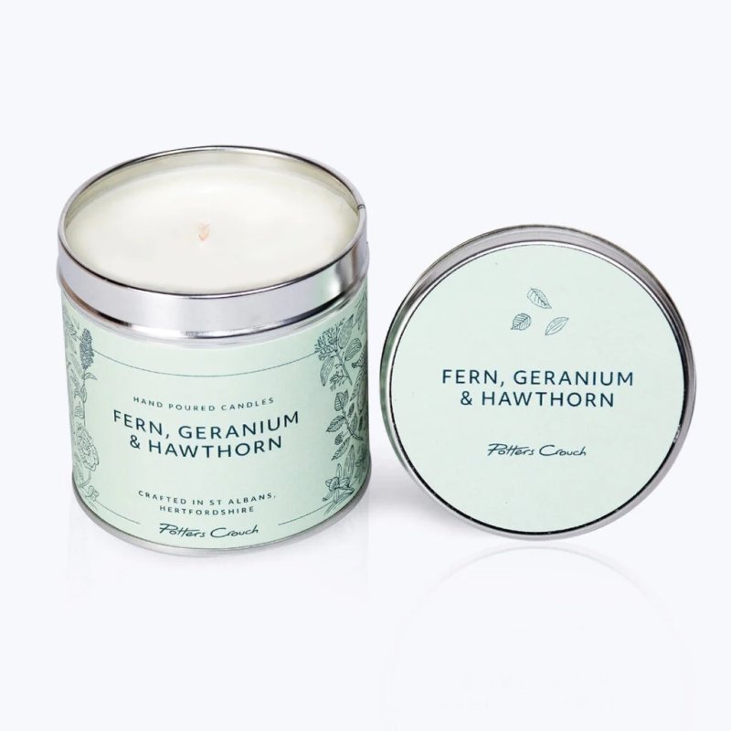 Potters Crouch Fern Geranium & Hawthorn Candle
