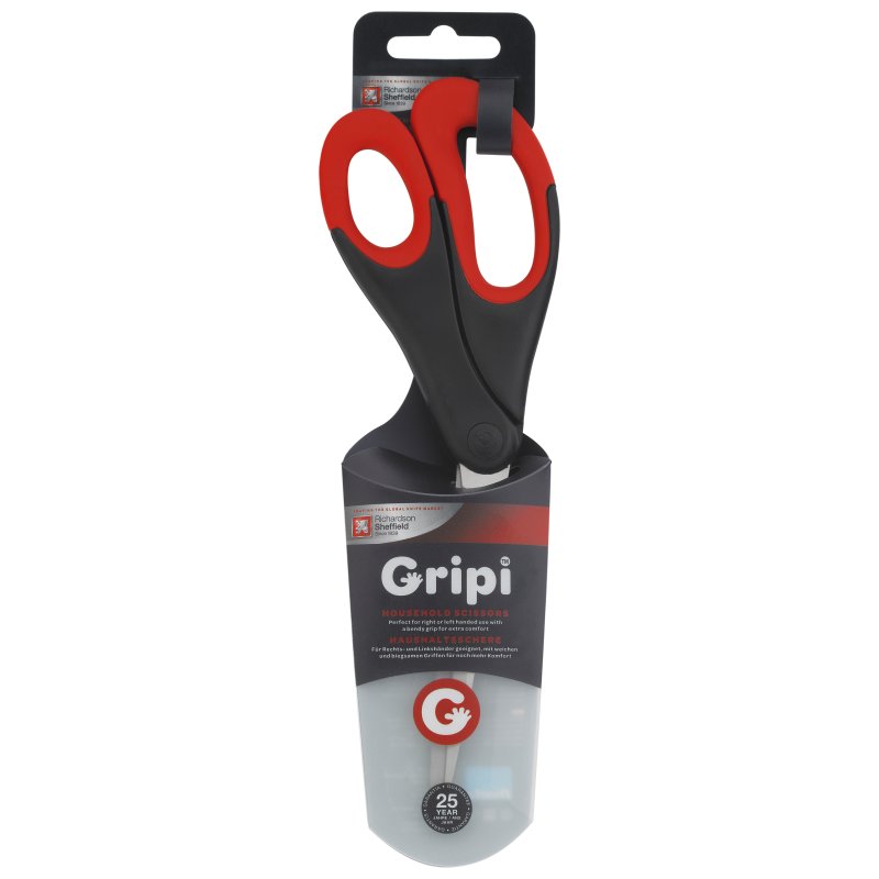 Gripi Red Household Scissors packaging