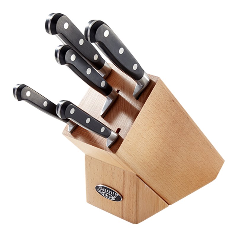 Stellar Stellar Sabatier 5 Piece Knife Block Wood